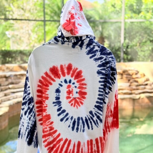 Polo Ralph Lauren‎ Team USA Tie-Dye Hoodie Red, White, & Blue | Men's L/S Shirt - Picture 2 of 6